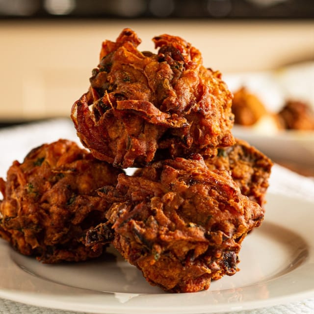 Corn and Spinach Pakora.