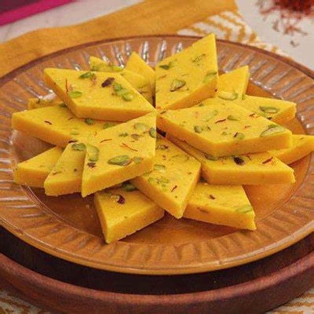 Kesar Kaju Katli.